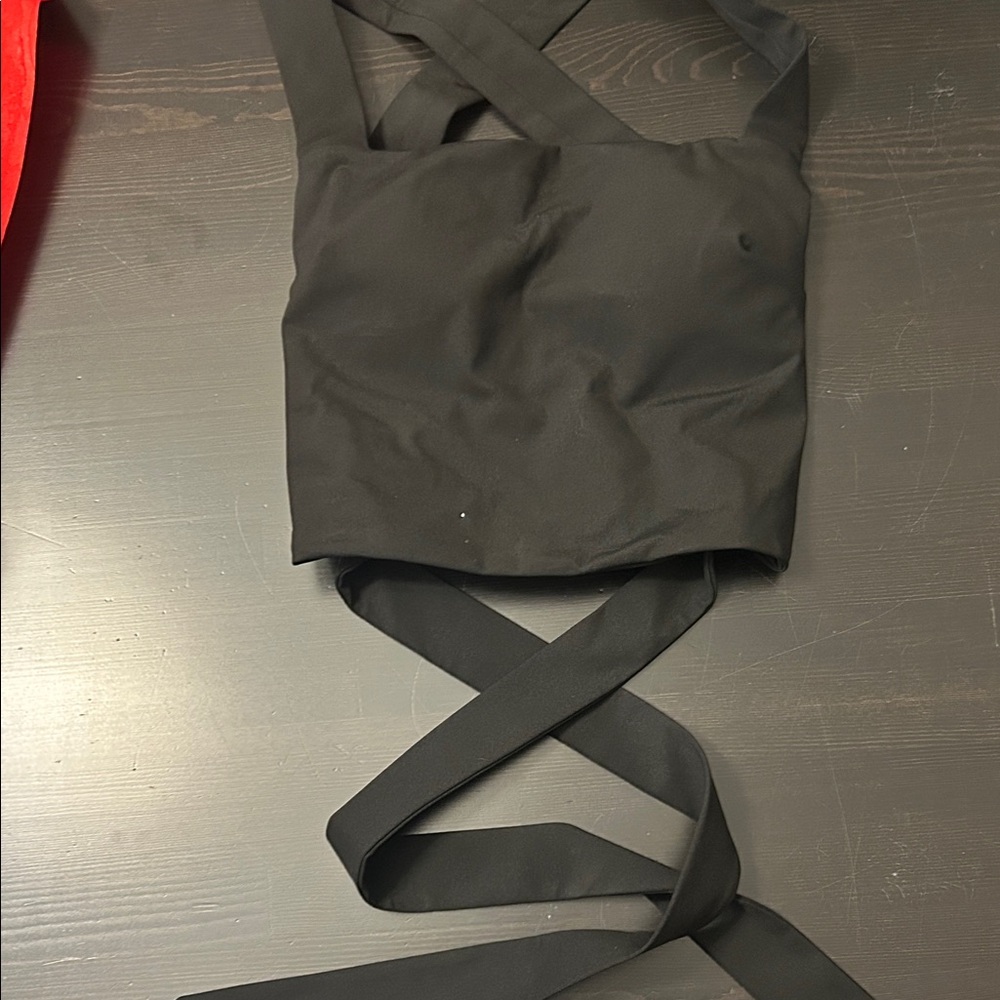 Black Cross-Back Top